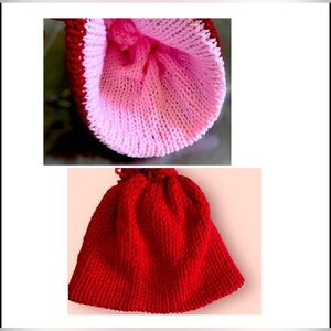 Handmade two-tone dual-use baby hats for girls